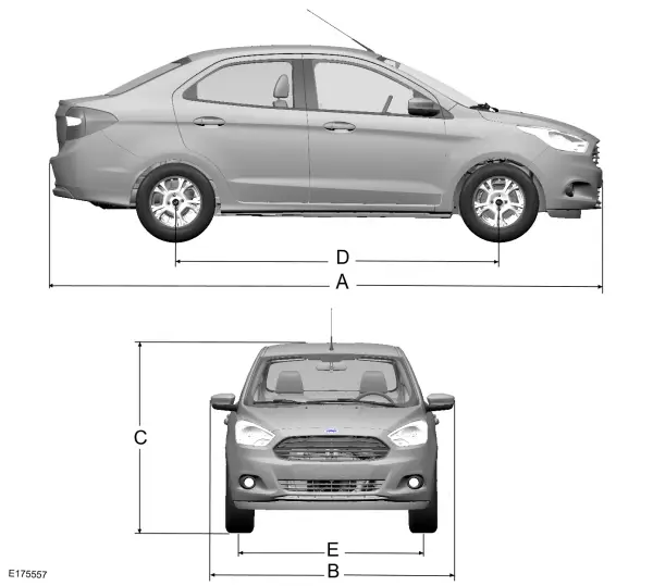 Afmetingen voertuig - 4-deurs 