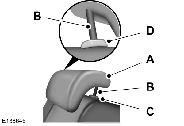 Hoofdsteunen achterin (indien aanwezig)