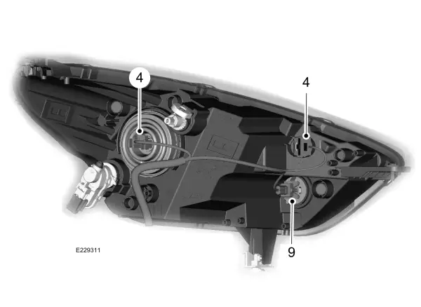 Een koplamp verwijderen 