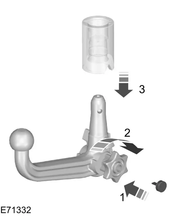 Trekhaakkogel verwijderen